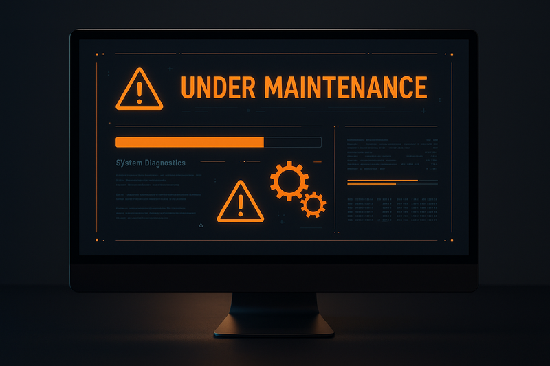 Under Maintenance Computer Screen